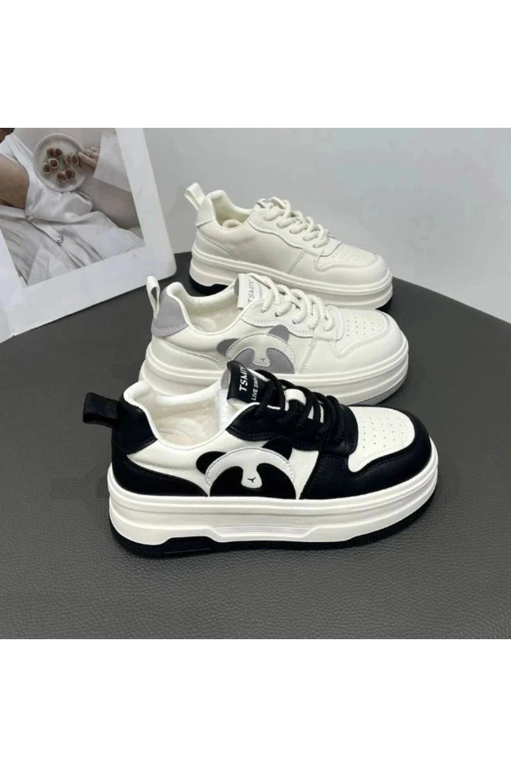 Y2k White Chunky Sneakers