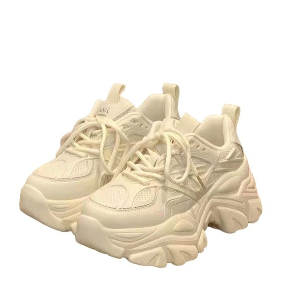 Y2k White Designer Platform Sneakers