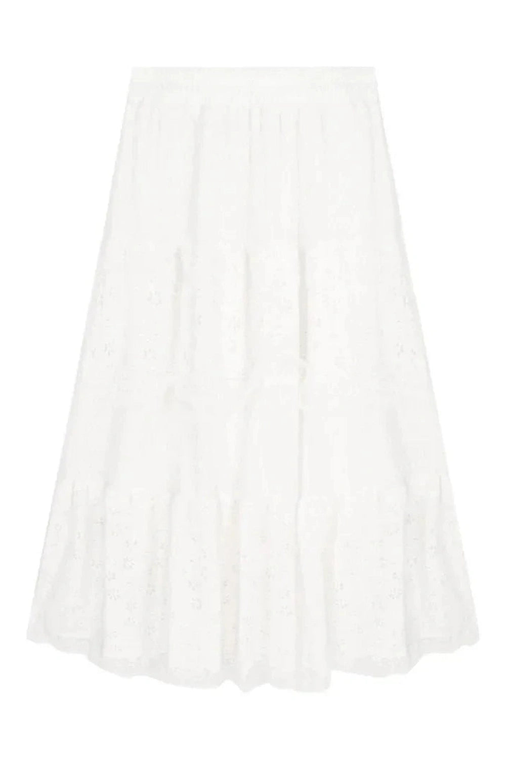 Y2k White Long Lace Skirt