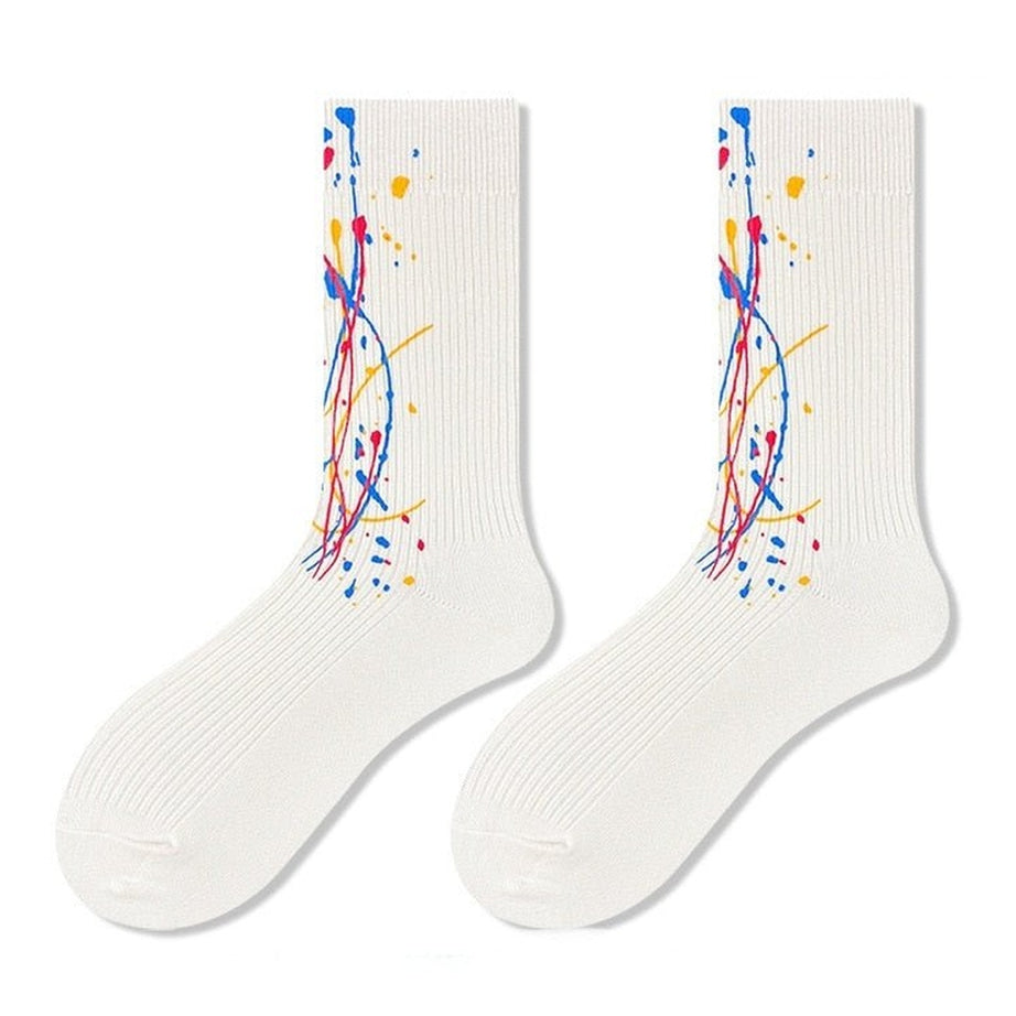 Y2k White printed socks