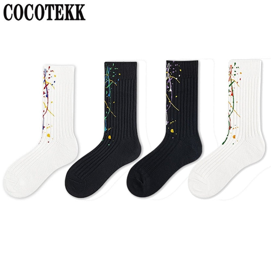 Y2k White printed socks