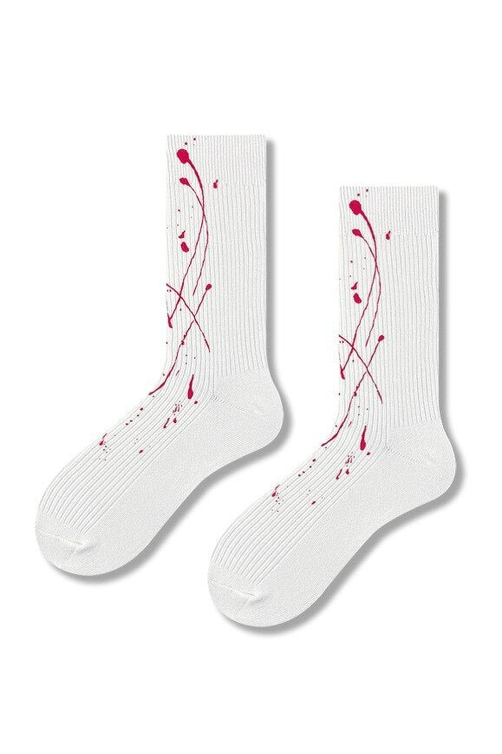 Y2k White printed socks