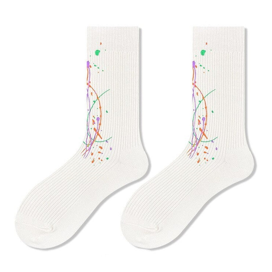 Y2k White printed socks