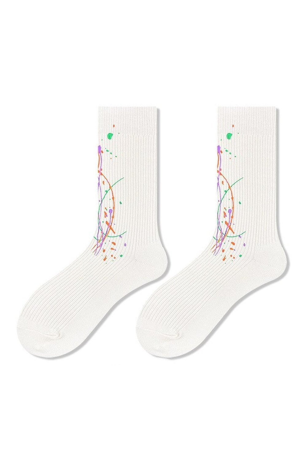 Y2k White printed socks