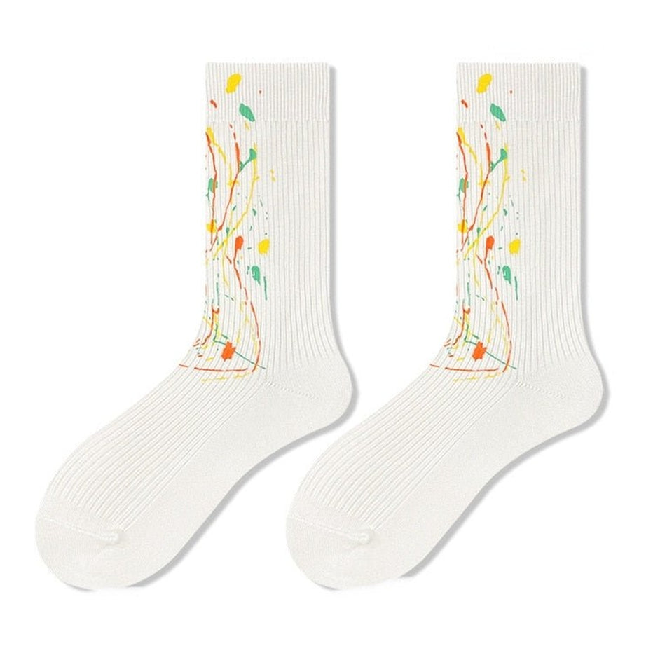 Y2k White printed socks