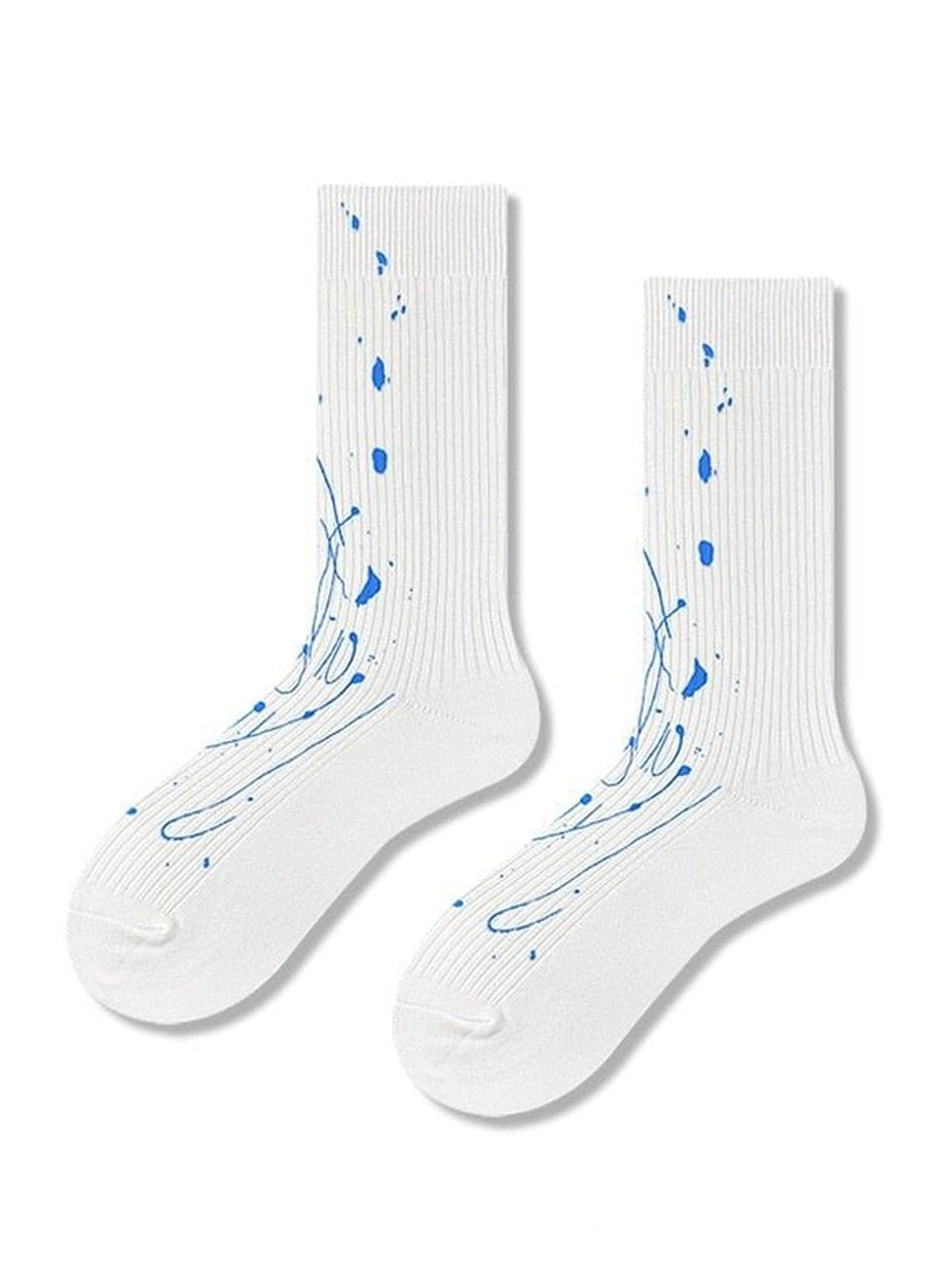 Y2k White printed socks