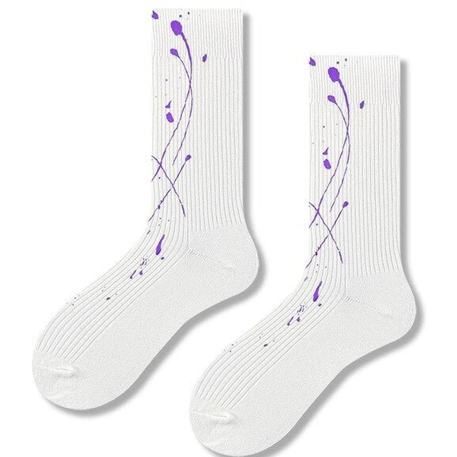 Y2k White printed socks