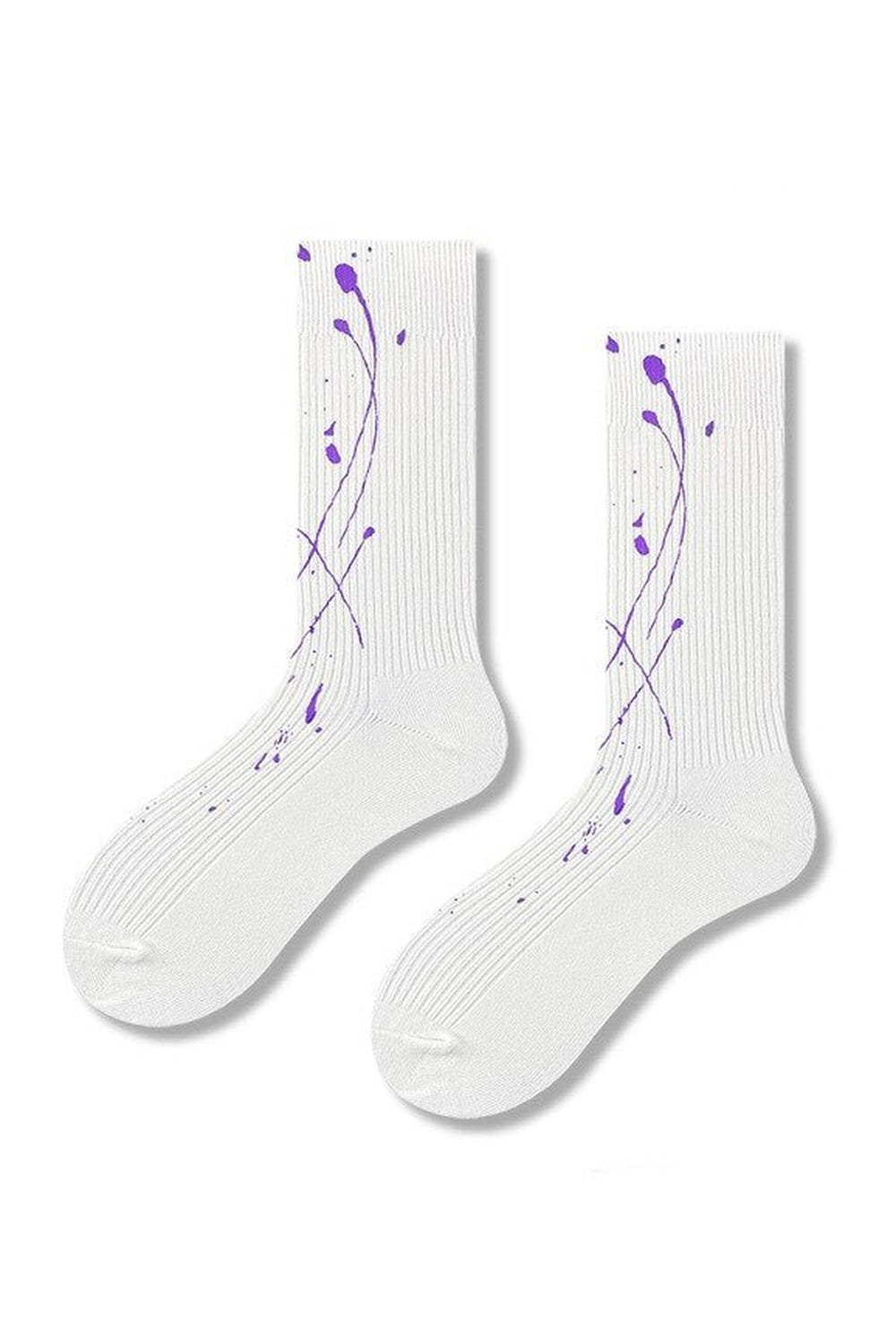 Y2k White printed socks