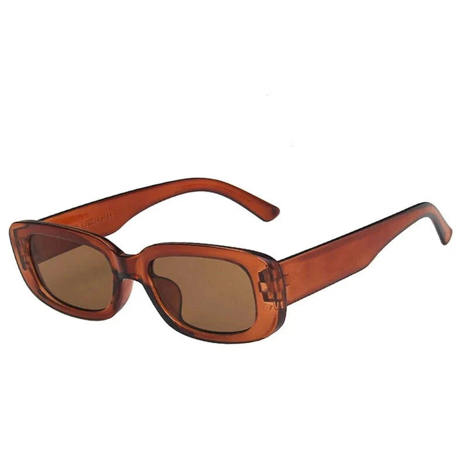 Y2k White Rectangular Sunglasses