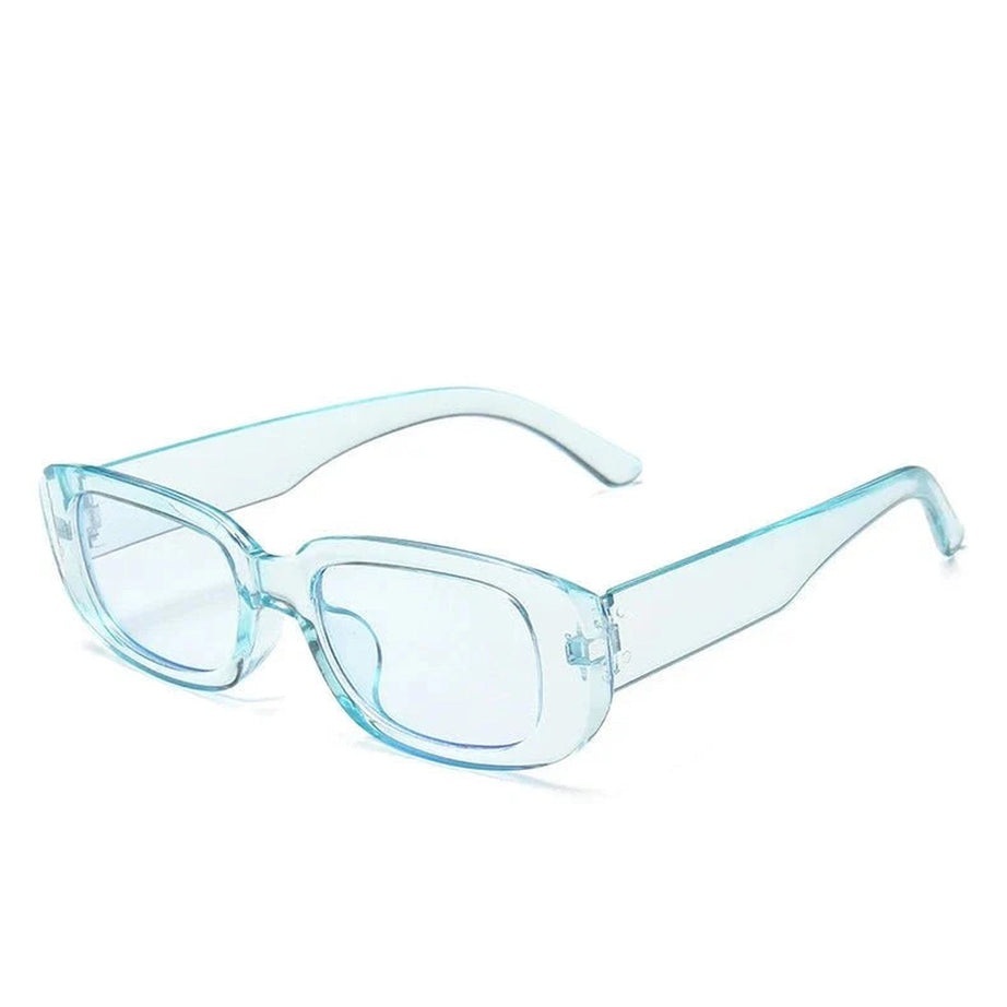 Y2k White Rectangular Sunglasses