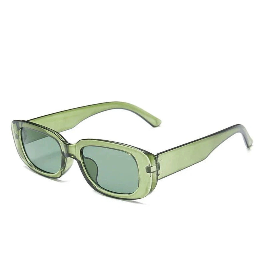 Y2k White Rectangular Sunglasses