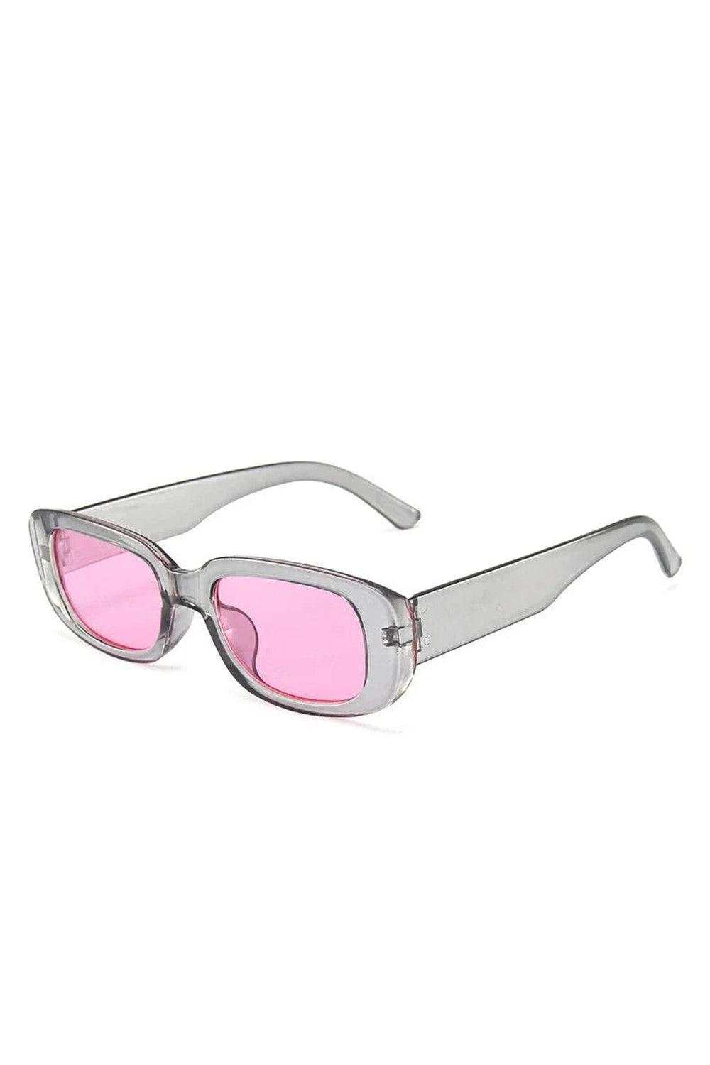 Y2k White Rectangular Sunglasses