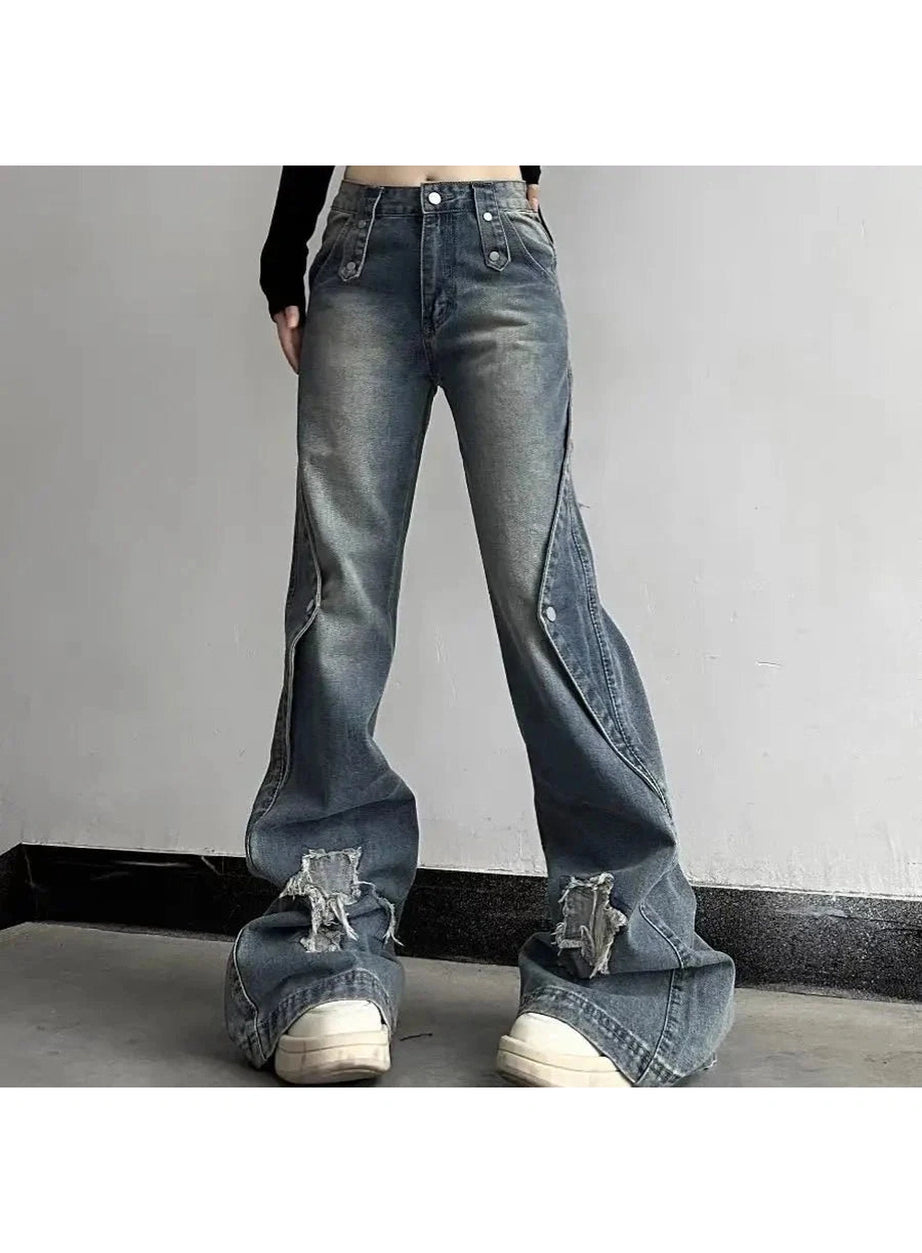 Y2k Wide Leg High Waist Jeans