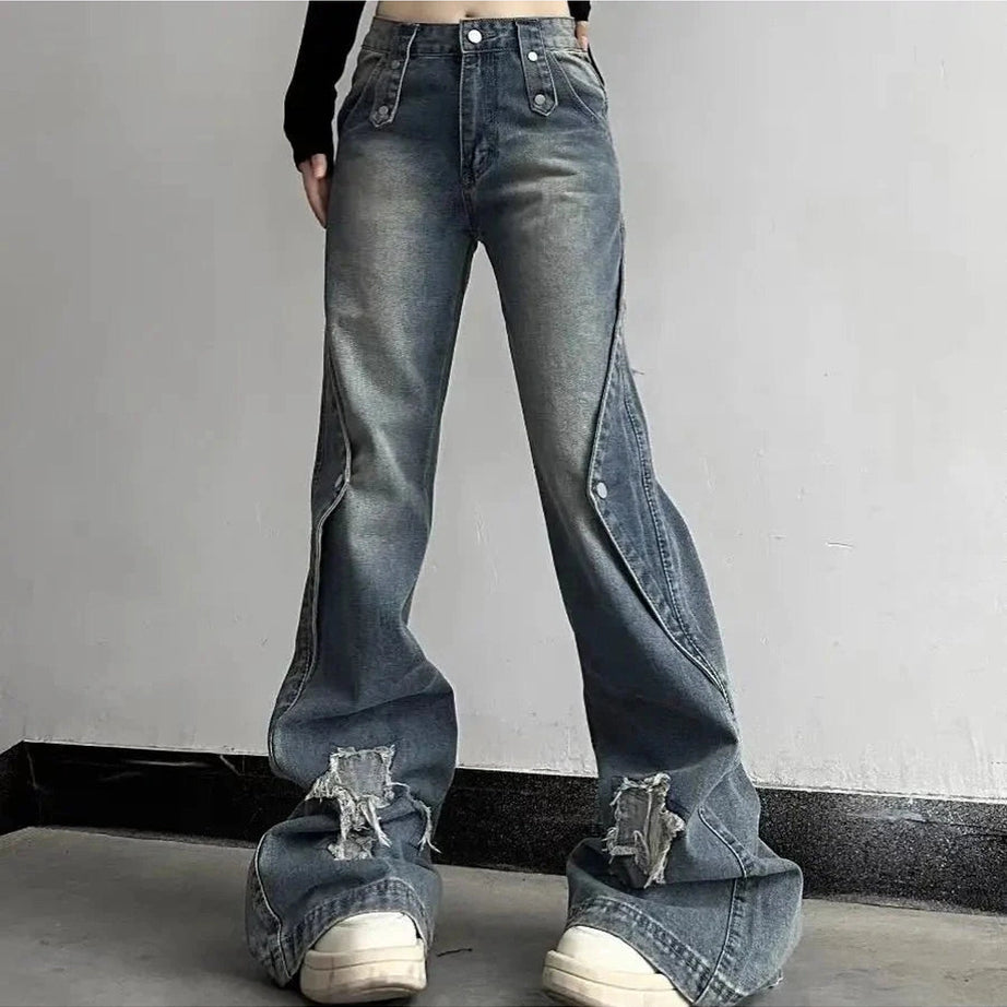 Y2k Wide Leg High Waist Jeans