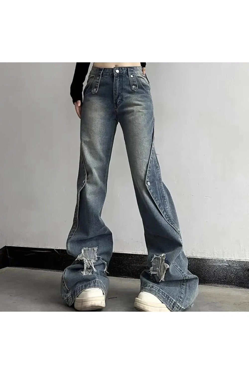 Y2k Wide Leg High Waist Jeans