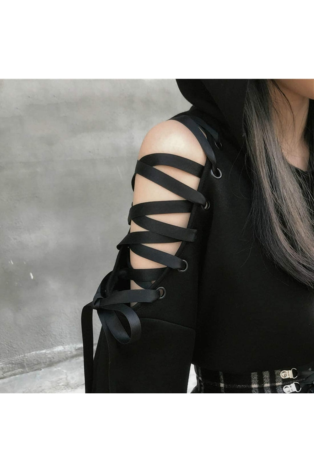 Y2k Witch Style Long Sleeve Crop Hoodie