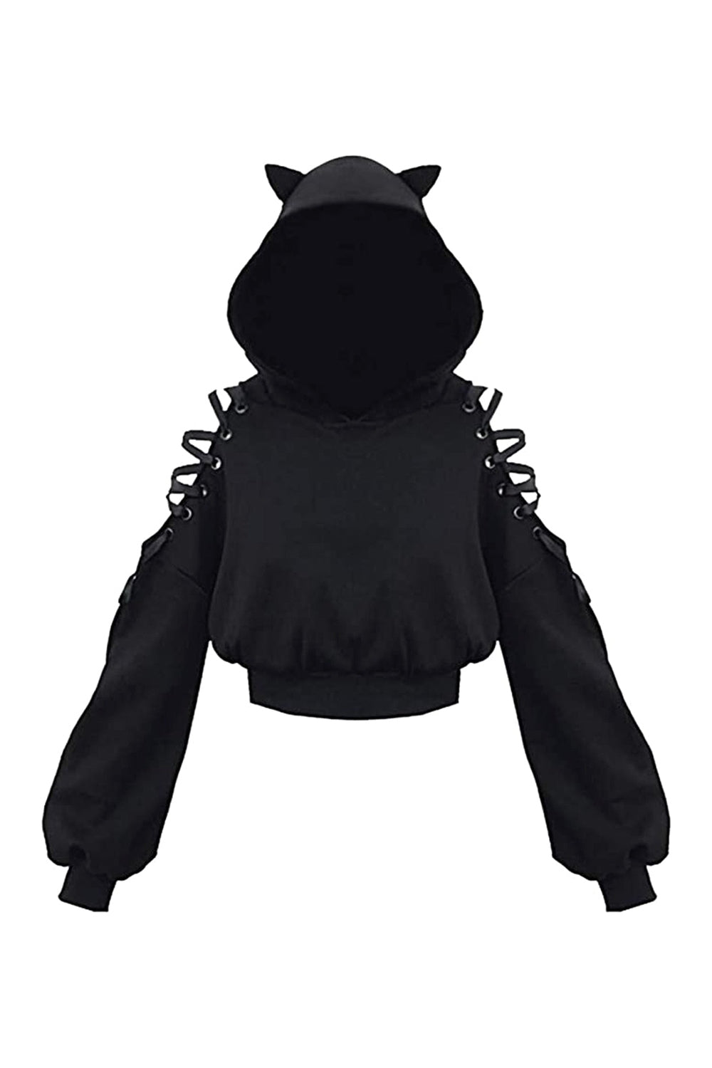 Y2k Witch Style Long Sleeve Crop Hoodie