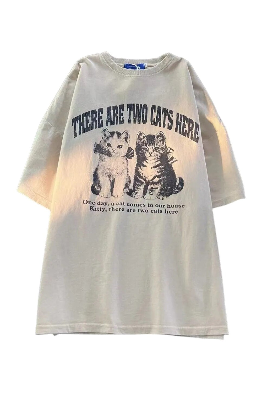 Y2k Worn Cat Retro T-shirt