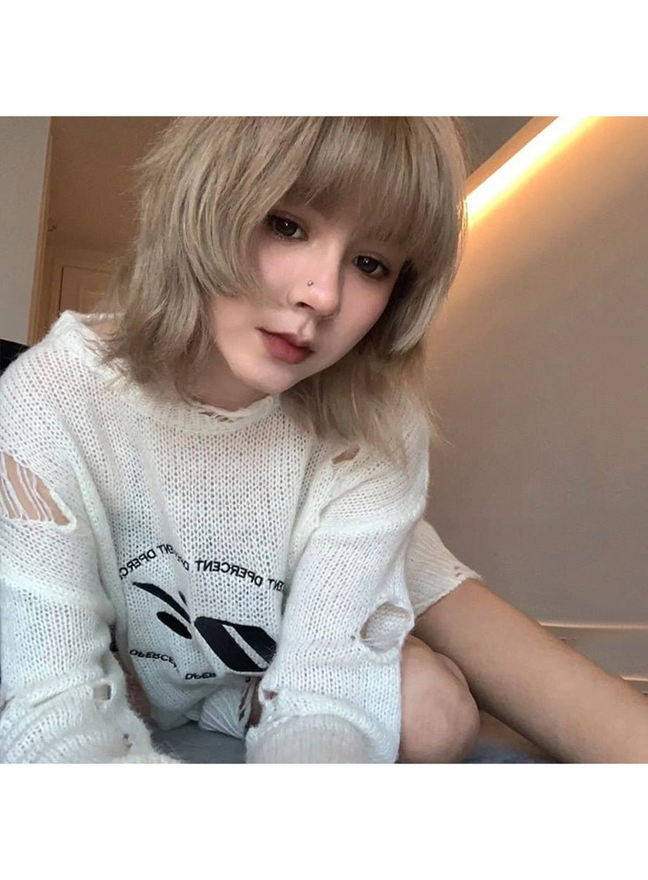 Y2k Aesthetic Hollow Out Sweater