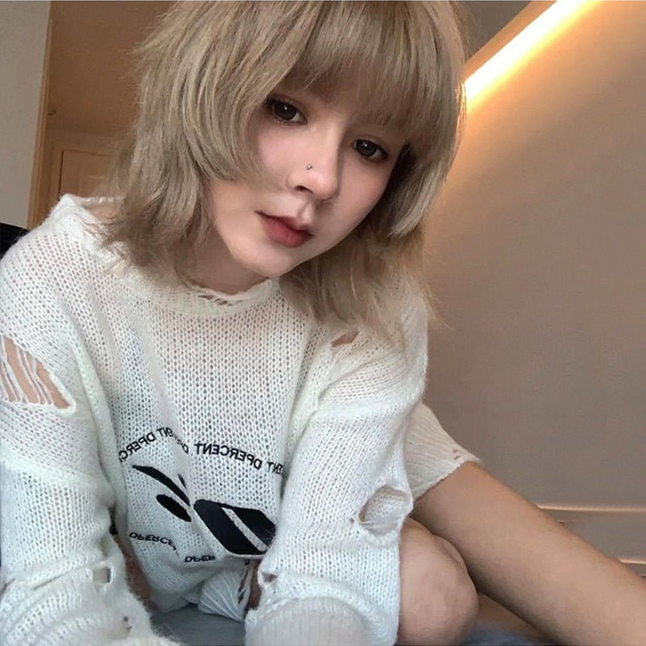 Y2k Aesthetic Hollow Out Sweater