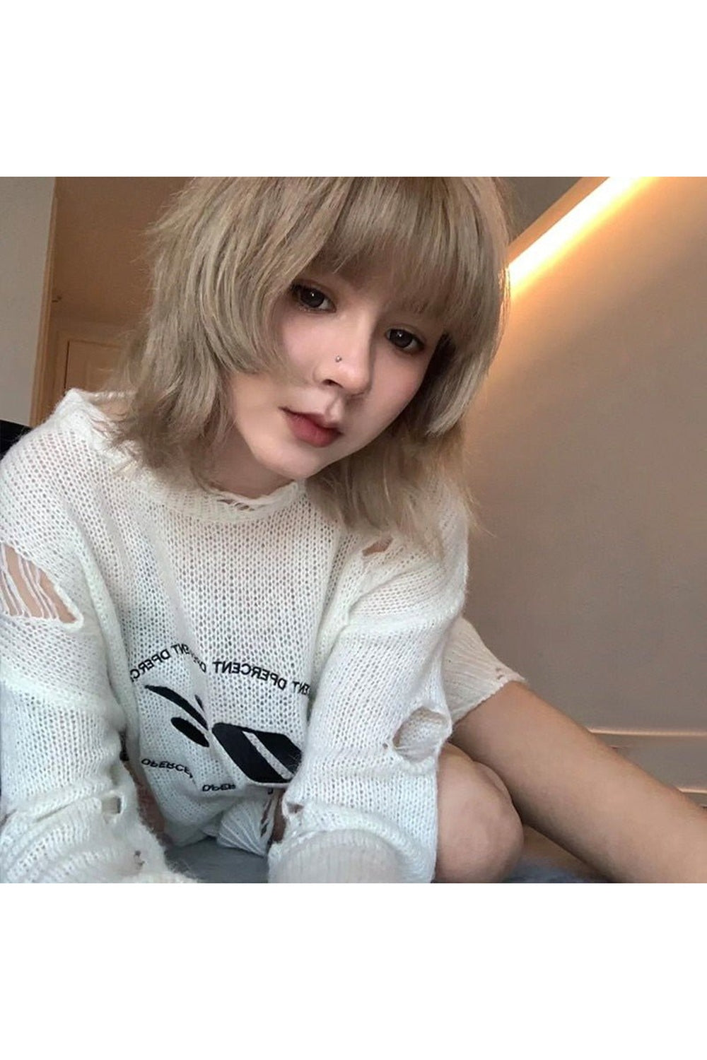 Y2k Aesthetic Hollow Out Sweater