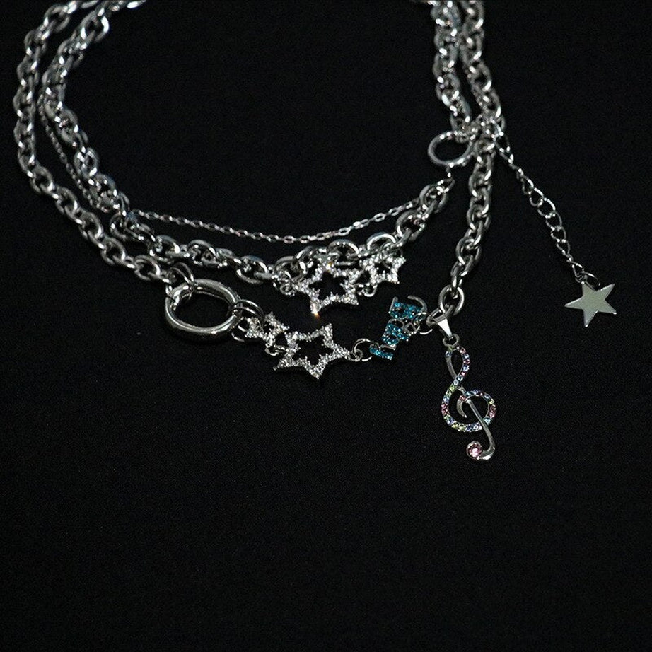 Y2k Aesthetic Shiny Star Necklace