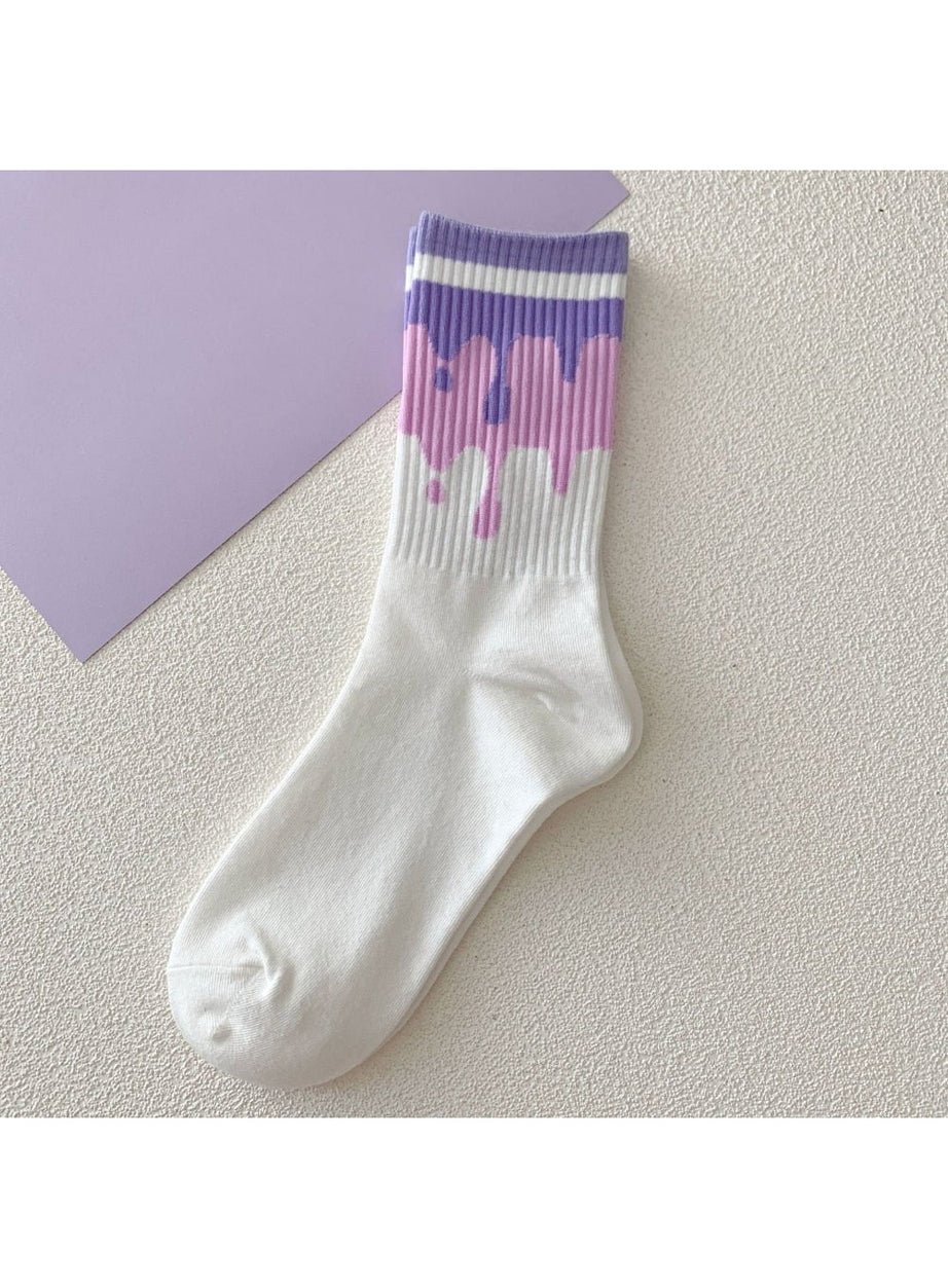 Y2k Aesthetic Striped Tube Socks