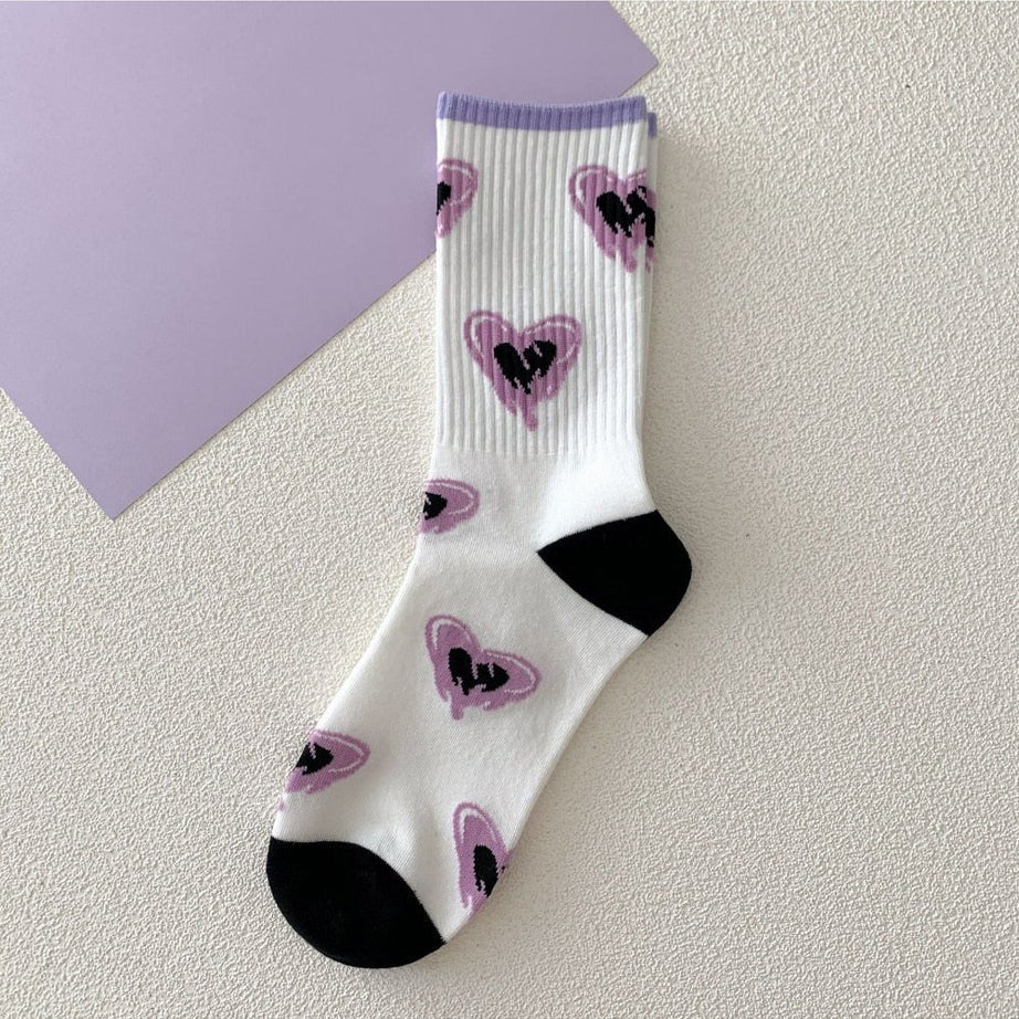 Y2k Aesthetic Striped Tube Socks