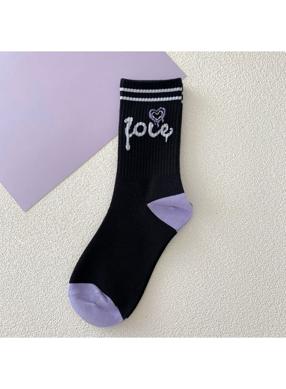 Y2k Aesthetic Striped Tube Socks