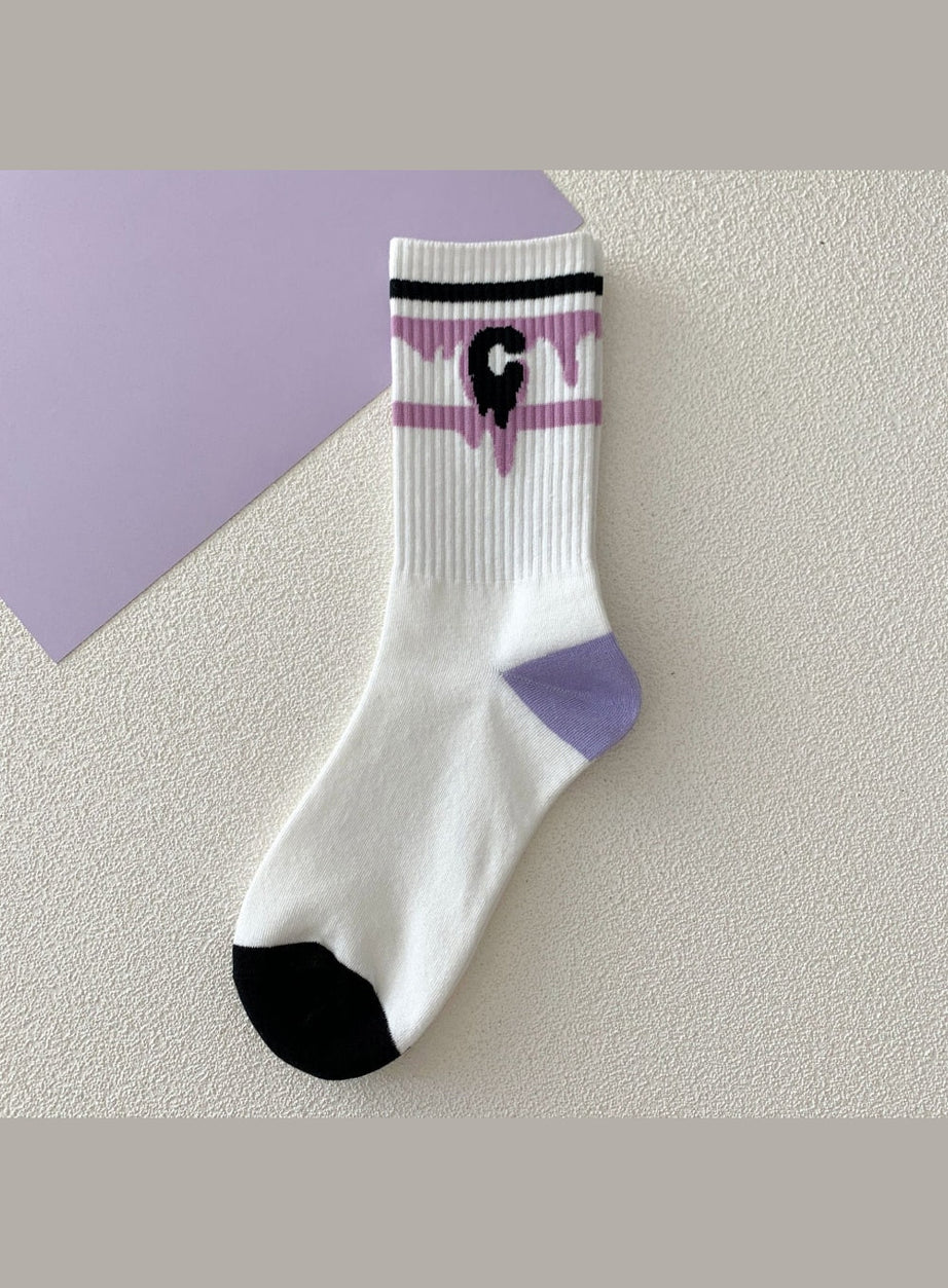 Y2k Aesthetic Striped Tube Socks