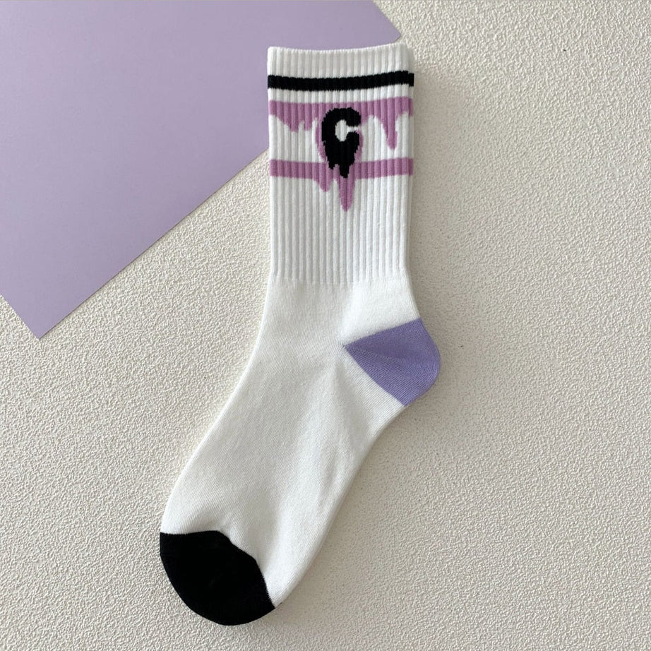 Y2k Aesthetic Striped Tube Socks