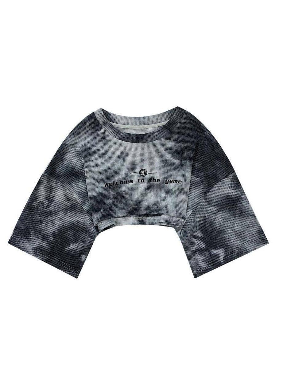 Y2k Aesthetic Tie Dye Crop Sweatshirt
