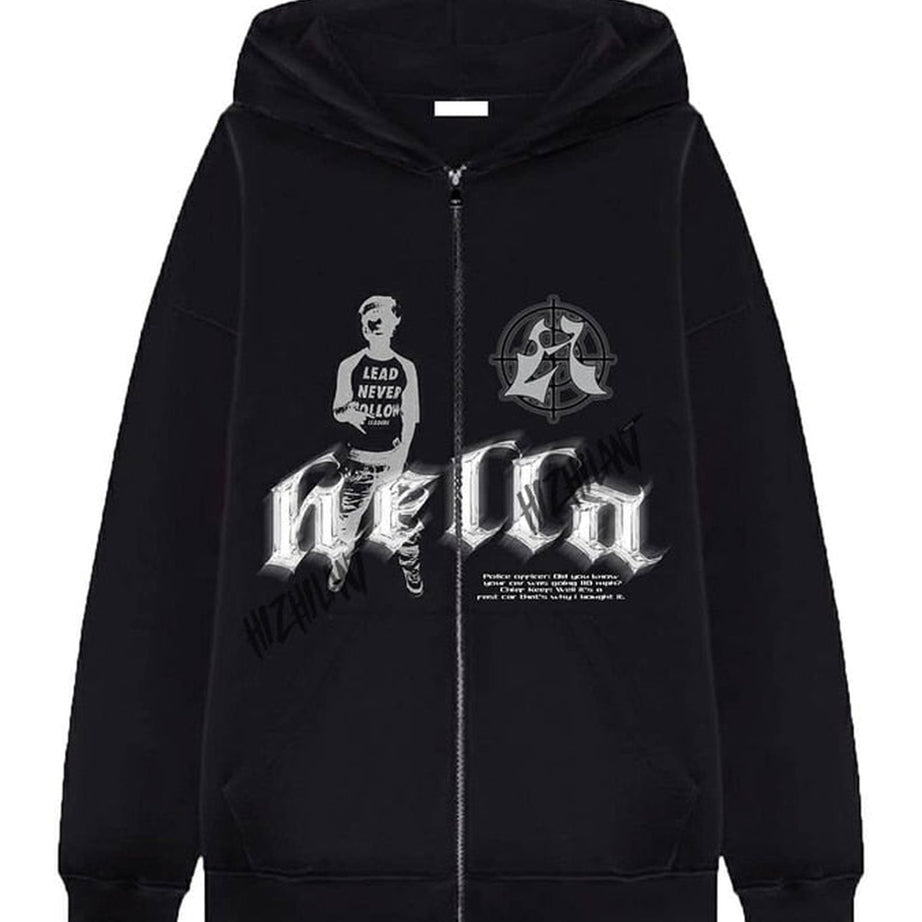 Y2k Aesthetic Zip-up Sweatshirt