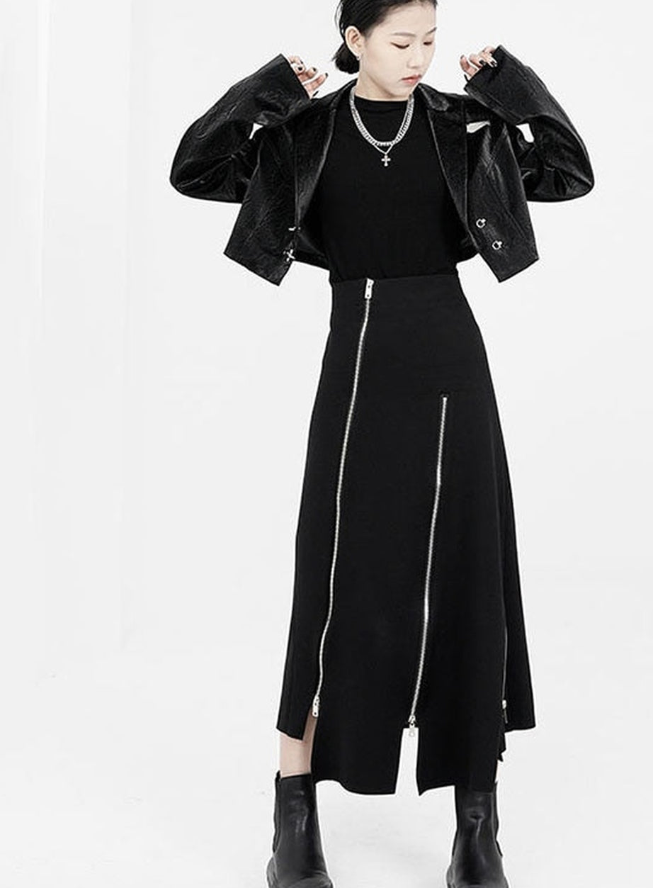 Y2k Asymmetric maxi skirt