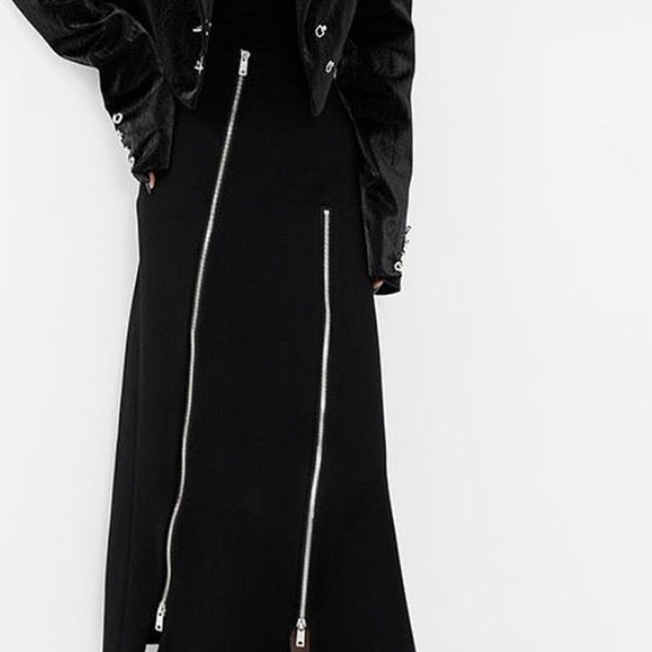 Y2k Asymmetric maxi skirt