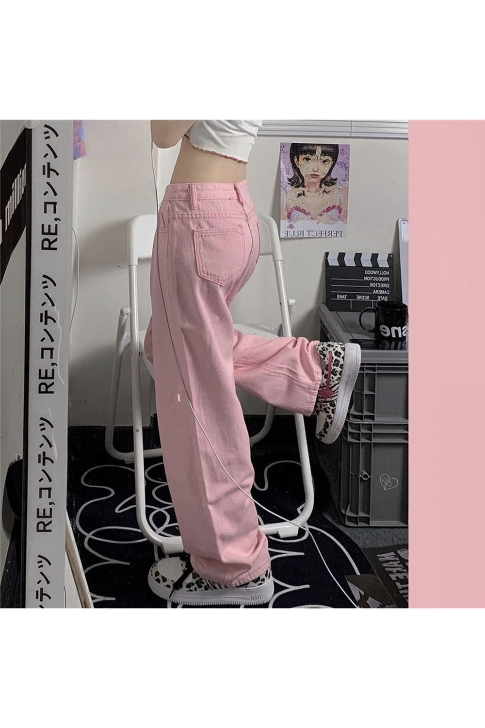 Y2k Baggy Pink Denim Pants