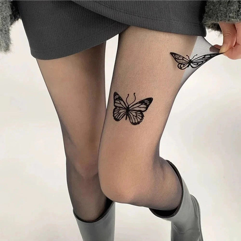 Y2k Butterfly Silk Tights