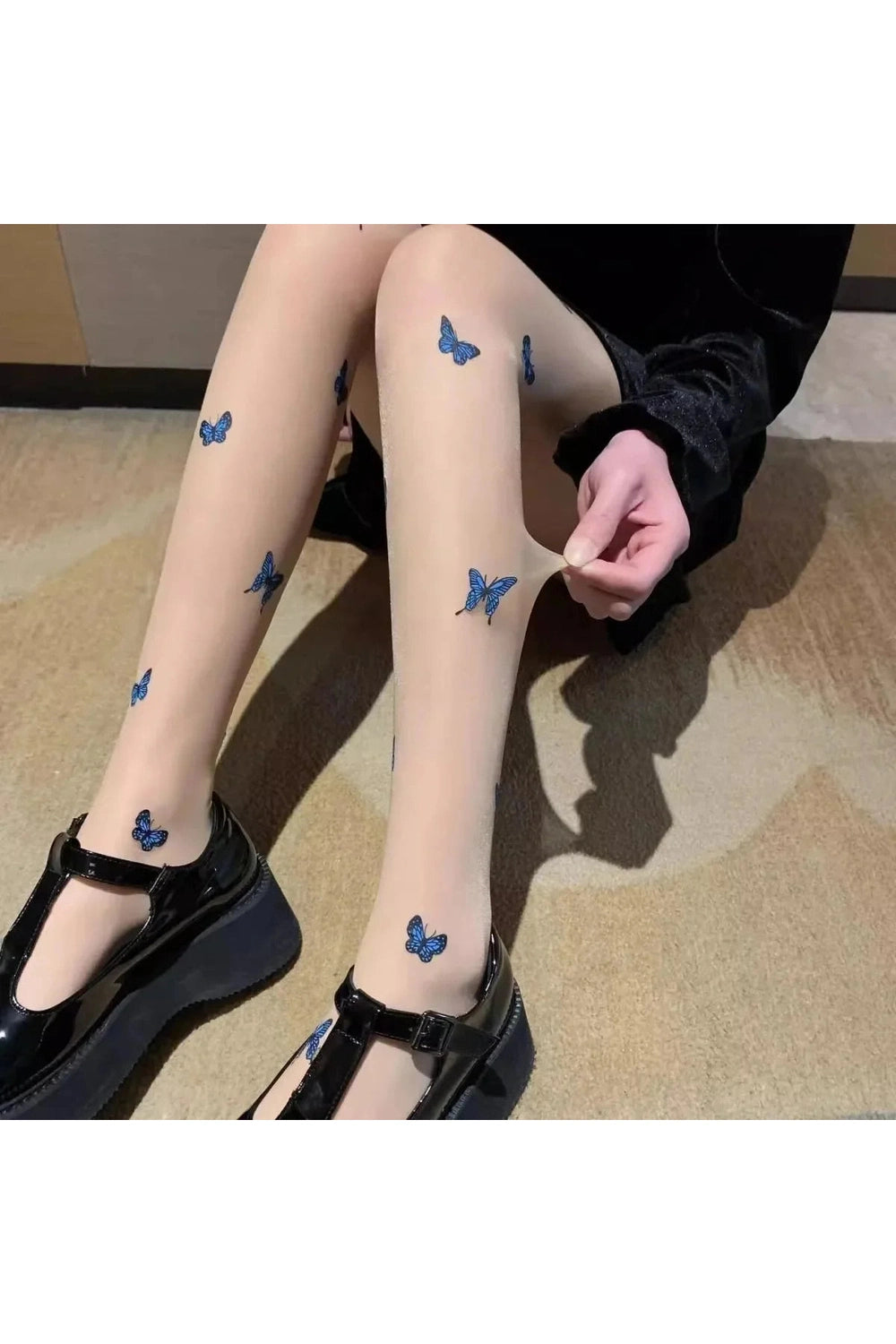 Y2k Butterfly Silk Tights