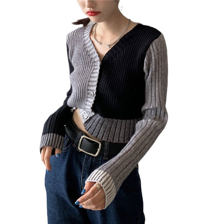 Y2k Cropped Cardigan - Cardigans