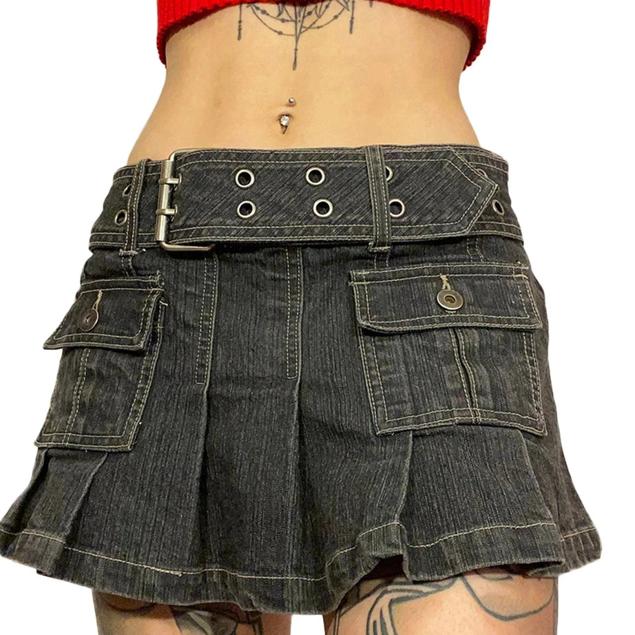 Y2k Denim Mini Skirt