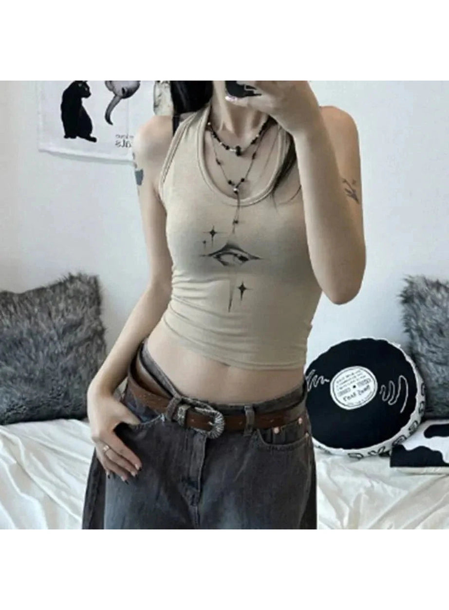 Y2k Devil's Eyes Retro Top