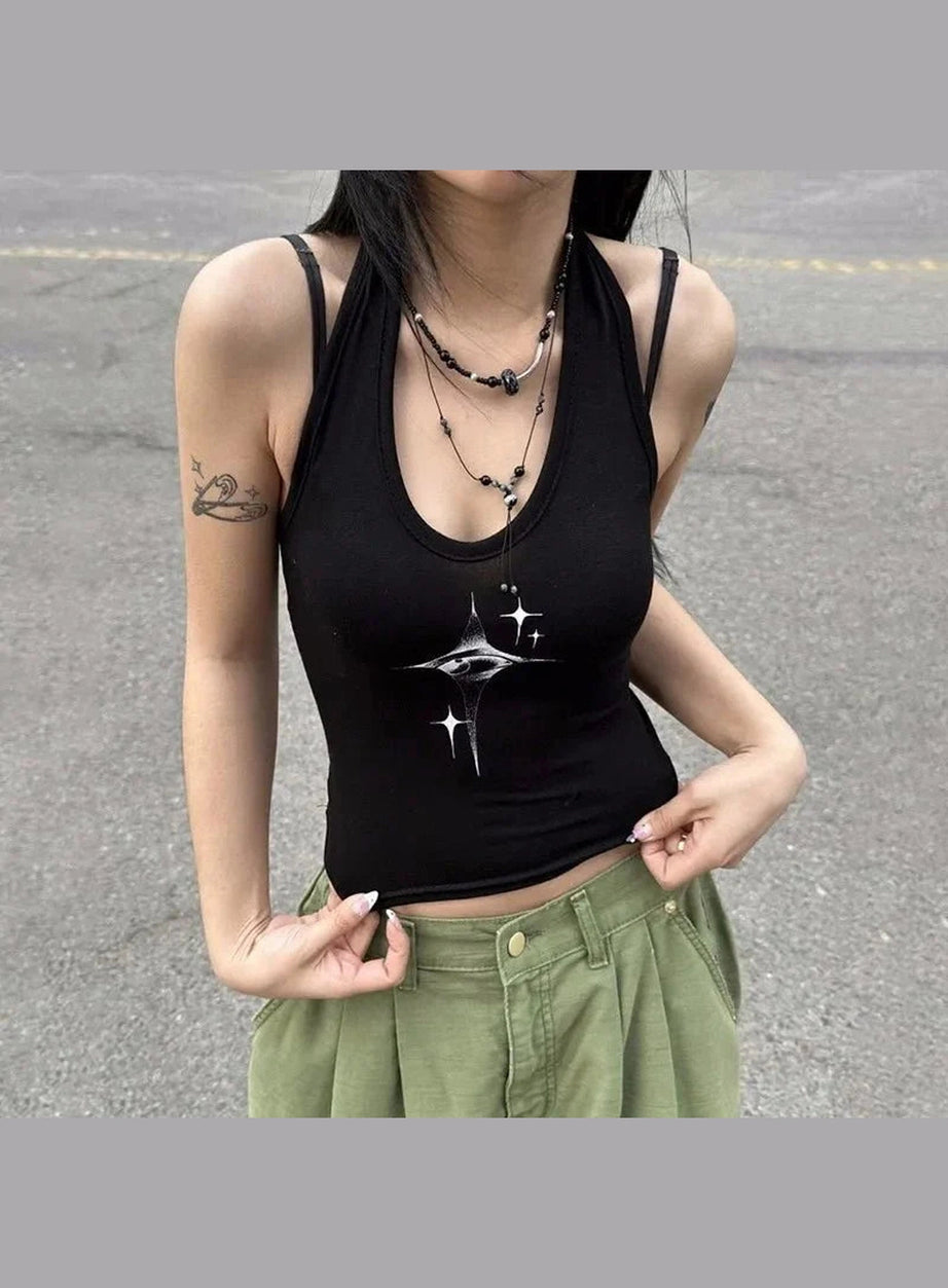 Y2k Devil's Eyes Retro Top