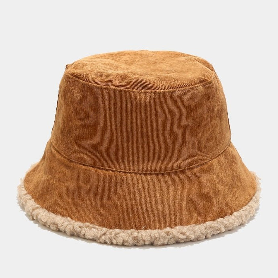 Y2k Faux Fur Bucket Hat