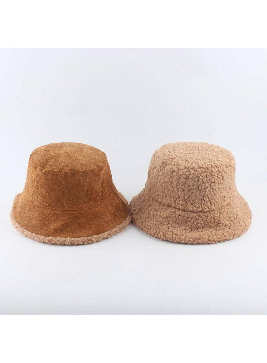 Y2k Faux Fur Bucket Hat