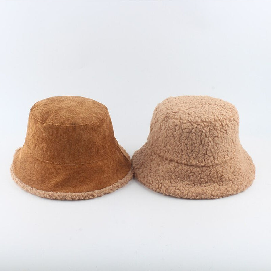 Y2k Faux Fur Bucket Hat