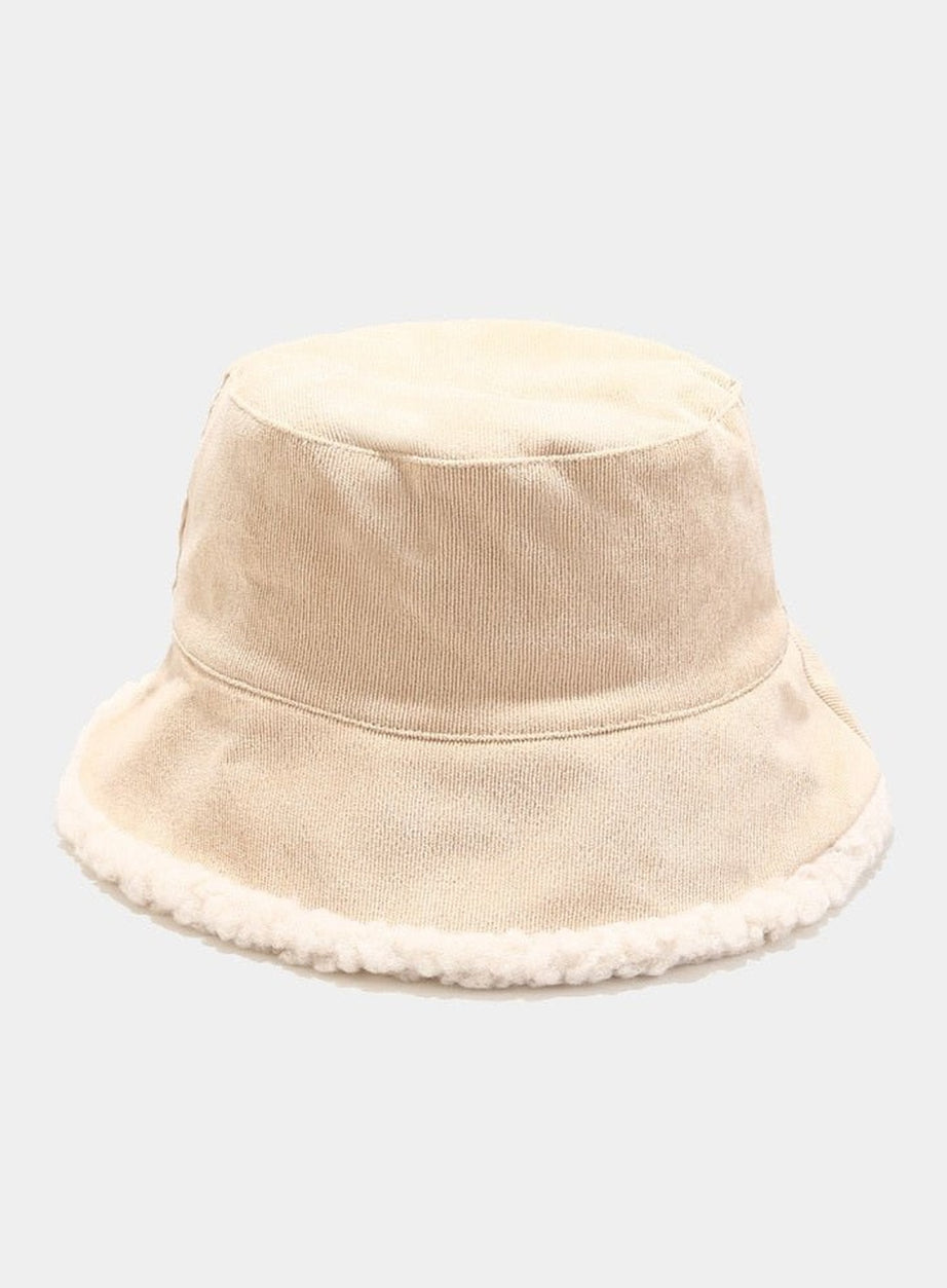 Y2k Faux Fur Bucket Hat