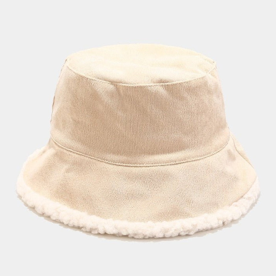 Y2k Faux Fur Bucket Hat