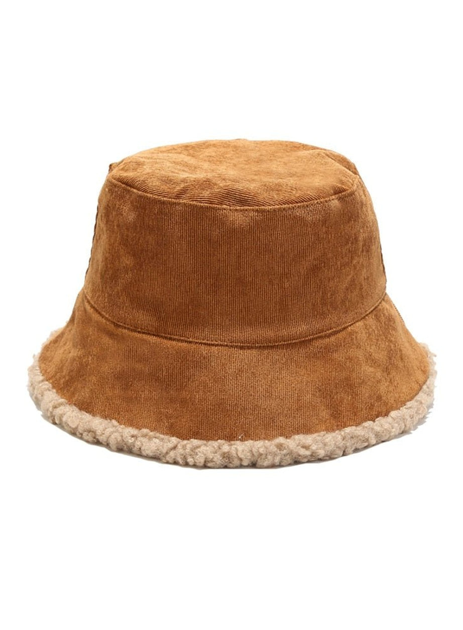 Y2k Faux Fur Bucket Hat