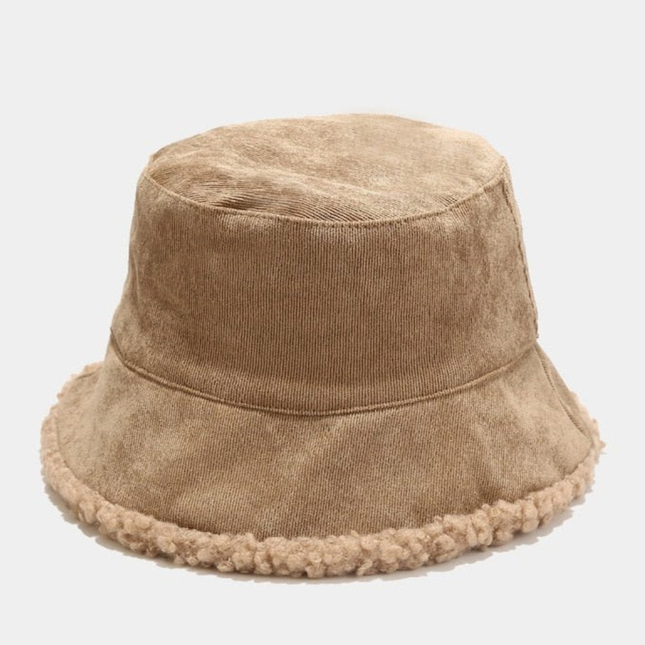 Y2k Faux Fur Bucket Hat