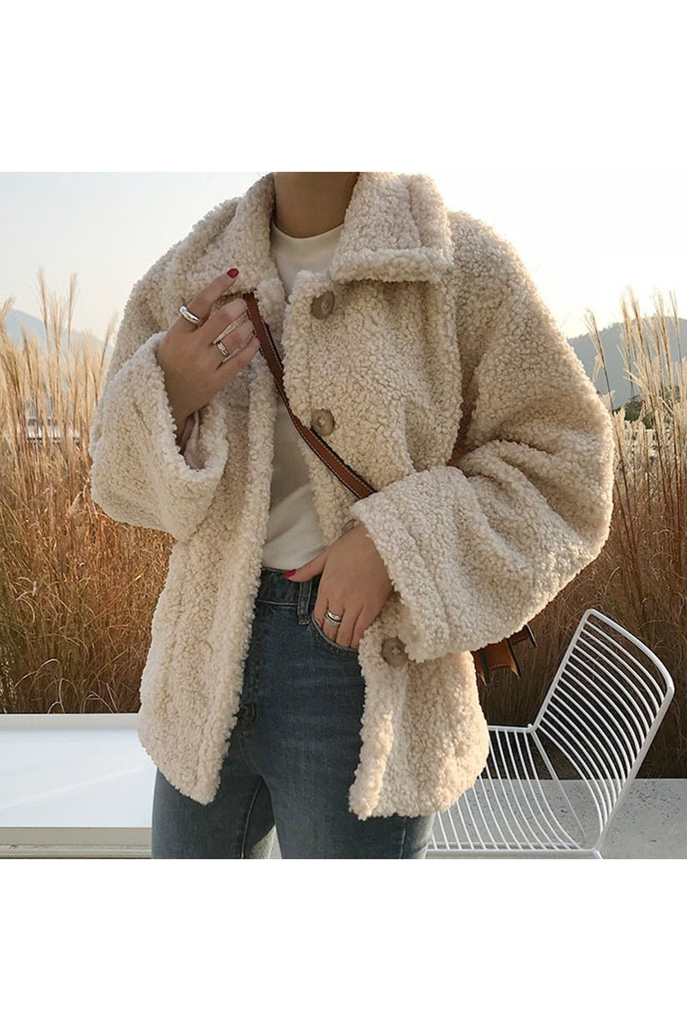 Y2k Soft Shearling Winter Jacket